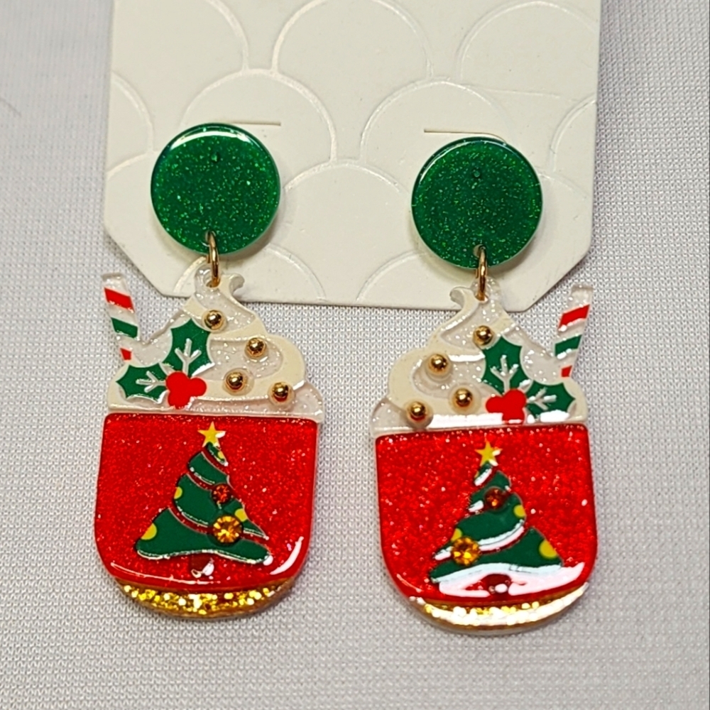 Holiday Mug of Coco Acrylic Earrings